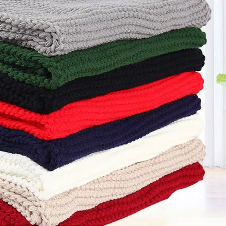 Casual Knit Long Scarf for Women, Simple Fall Winter Wrap