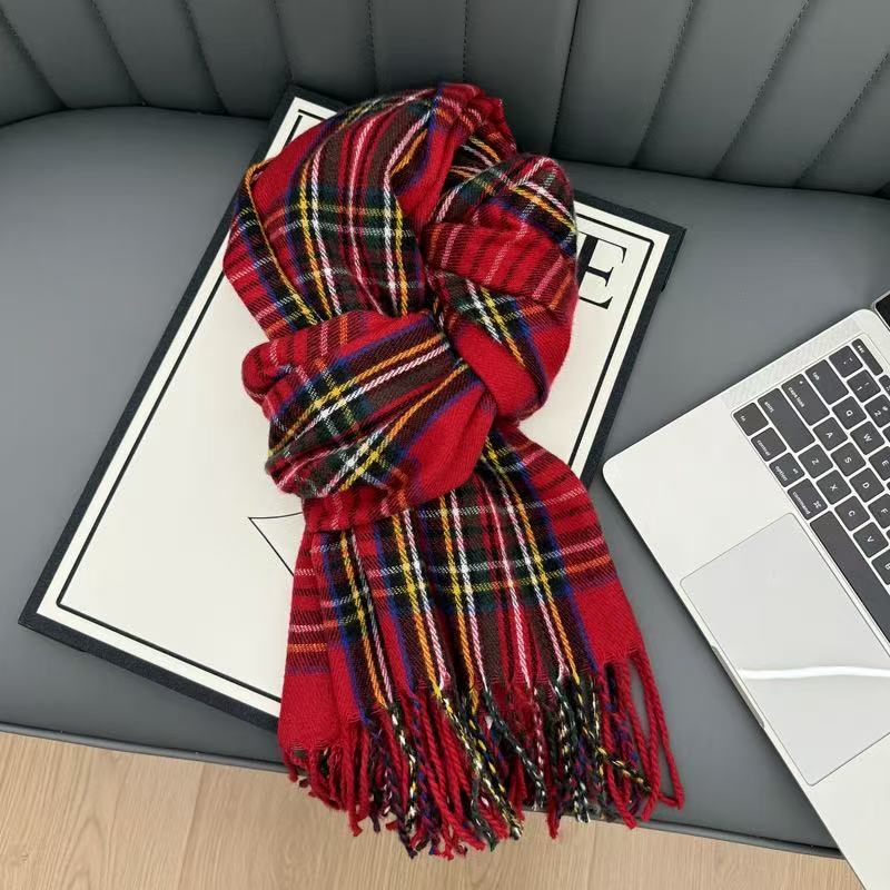 Plain Weave Winter Scarf for Women, Woven Polyester Wrap