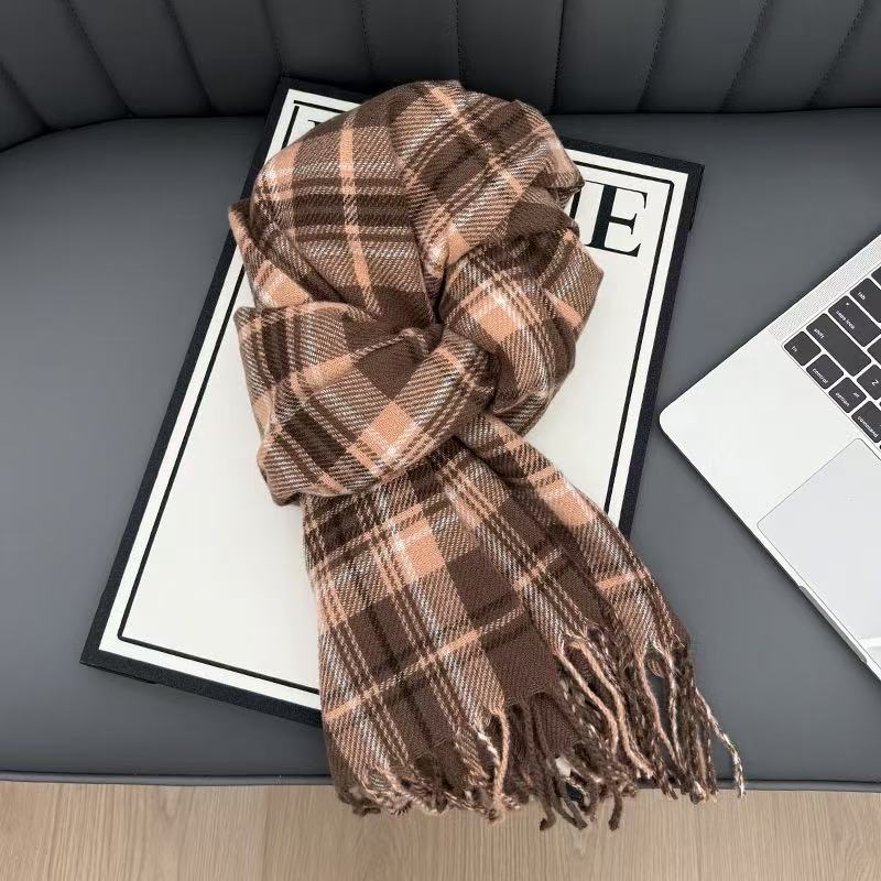 Plain Weave Winter Scarf for Women, Woven Polyester Wrap