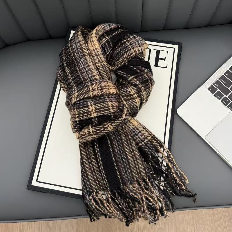 Plain Weave Winter Scarf for Women, Woven Polyester Wrap