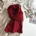 Solid Color Knit  Scarf for Women, Winter Neck Wrap