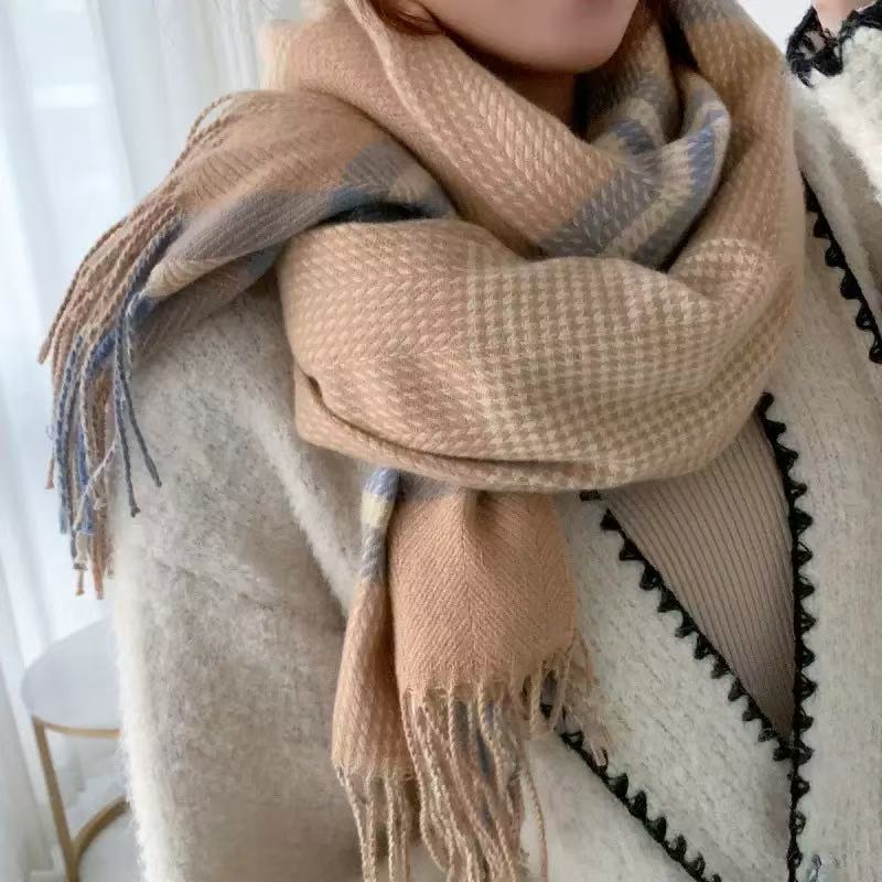 Chic Knit Winter Scarf for Women, Soft Long Neck Cover