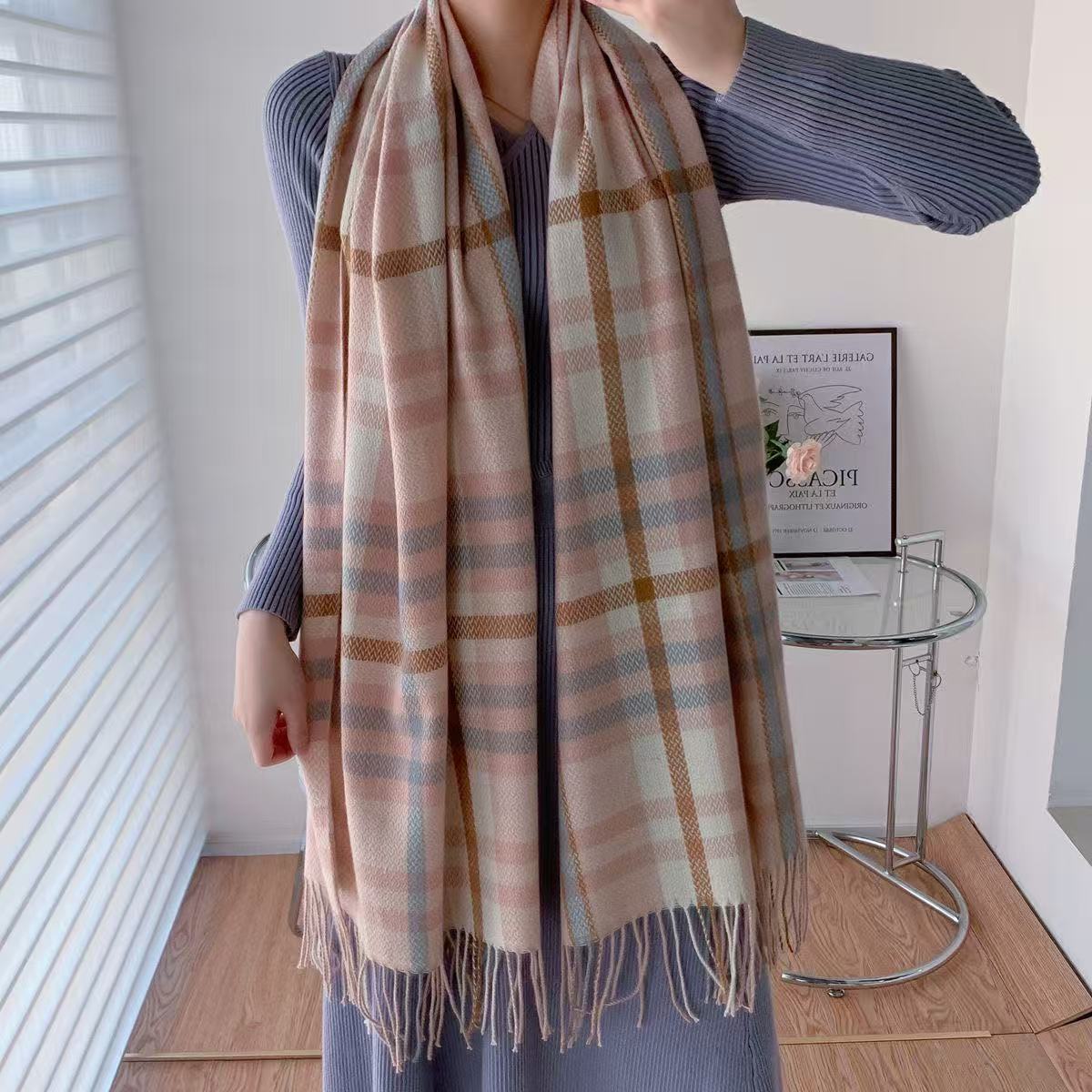 Chic Knit Winter Scarf for Women, Soft Long Neck Cover