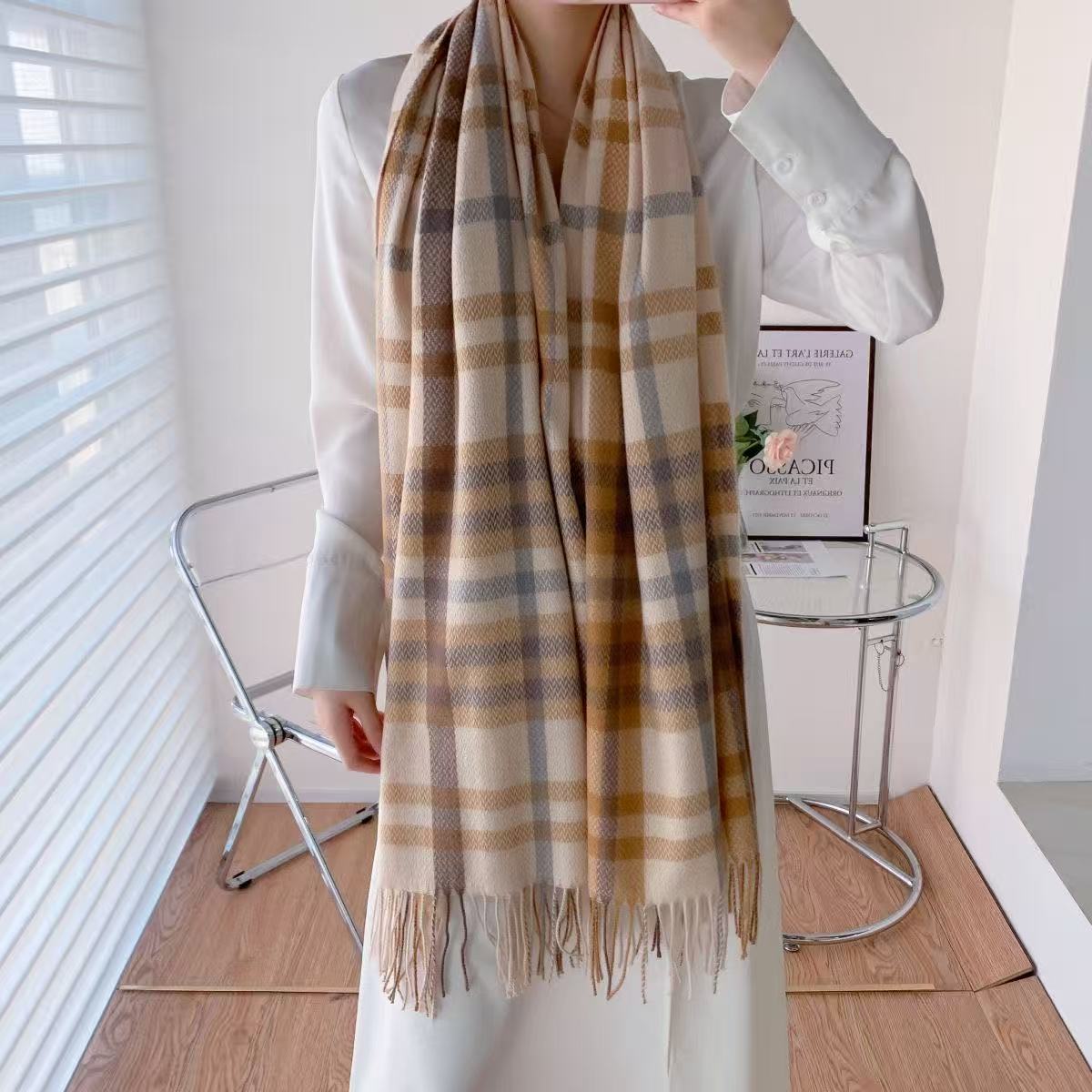 Chic Knit Winter Scarf for Women, Soft Long Neck Cover