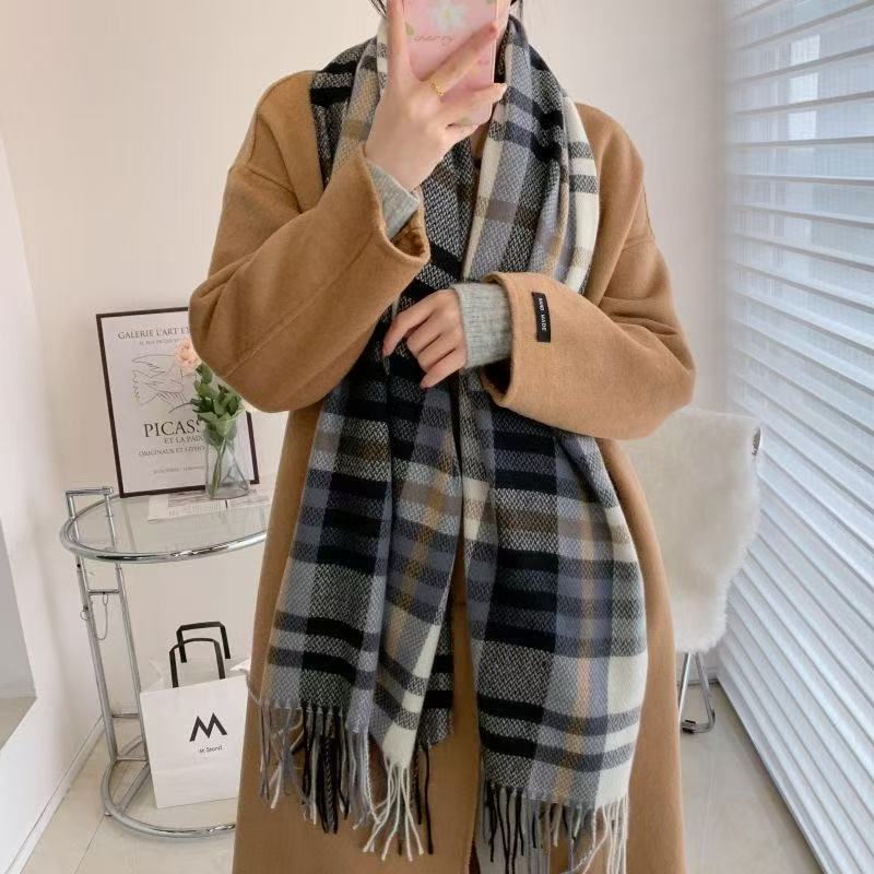 Chic Knit Winter Scarf for Women, Soft Long Neck Cover