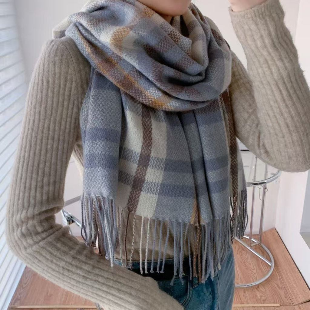 Chic Knit Winter Scarf for Women, Soft Long Neck Cover