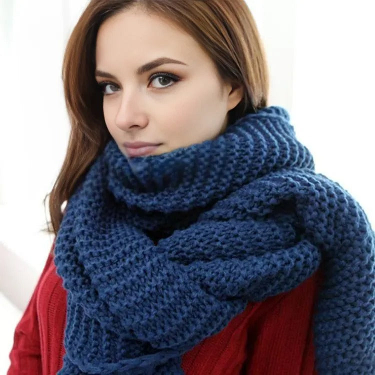 Casual Knit Long Scarf for Women, Simple Fall Winter Wrap